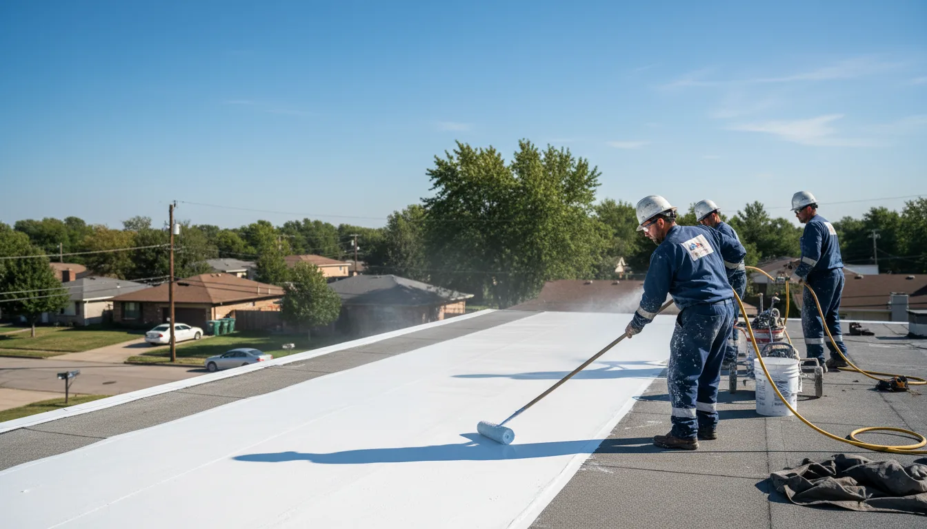 Commercial roof coating in Lazbuddie, TX near me